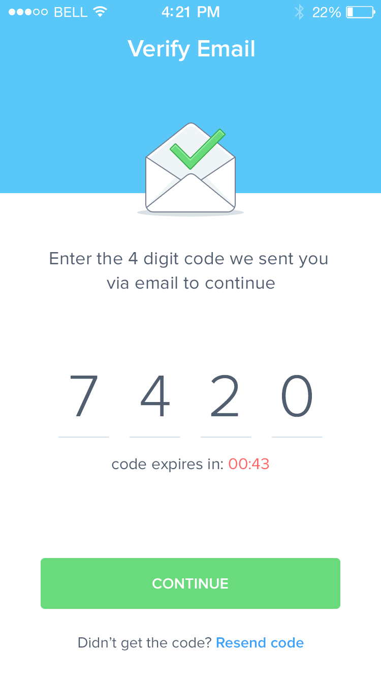 An interface showing an input for the magic code. Several numbers have been already inserted to confirm the email address An interface showing an input for the magic code. Several numbers have been already inserted to confirm the email address